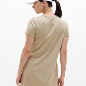 Beige T Shirt Sleeve Dress